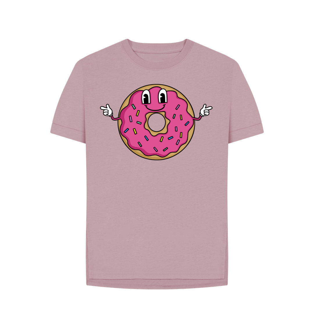 Relaxed Graphic T Shirt Happy Days Mauve