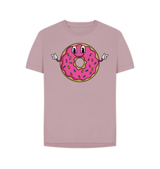 Relaxed Graphic T Shirt Happy Days Mauve