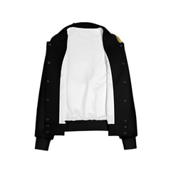 Graphic Bomber Jacket Black Gold