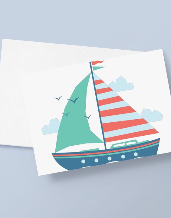 Sailing Boat Greetings Card