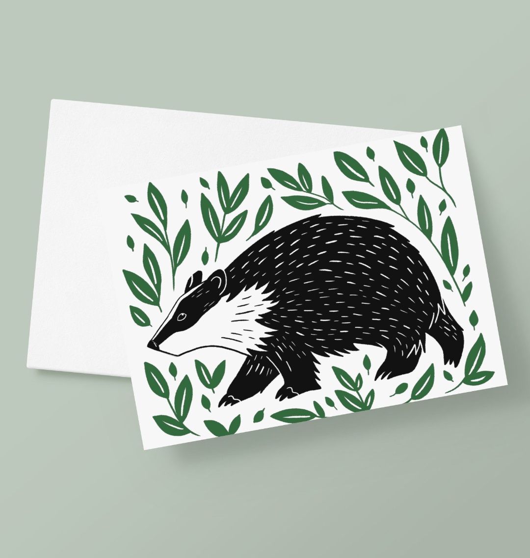 Badger Greetings Card