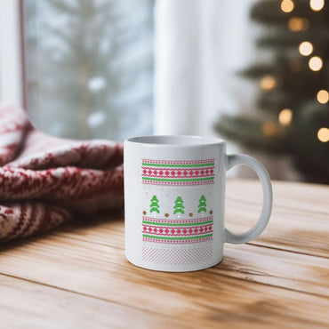 Tasse en céramique avec sapins de Noël