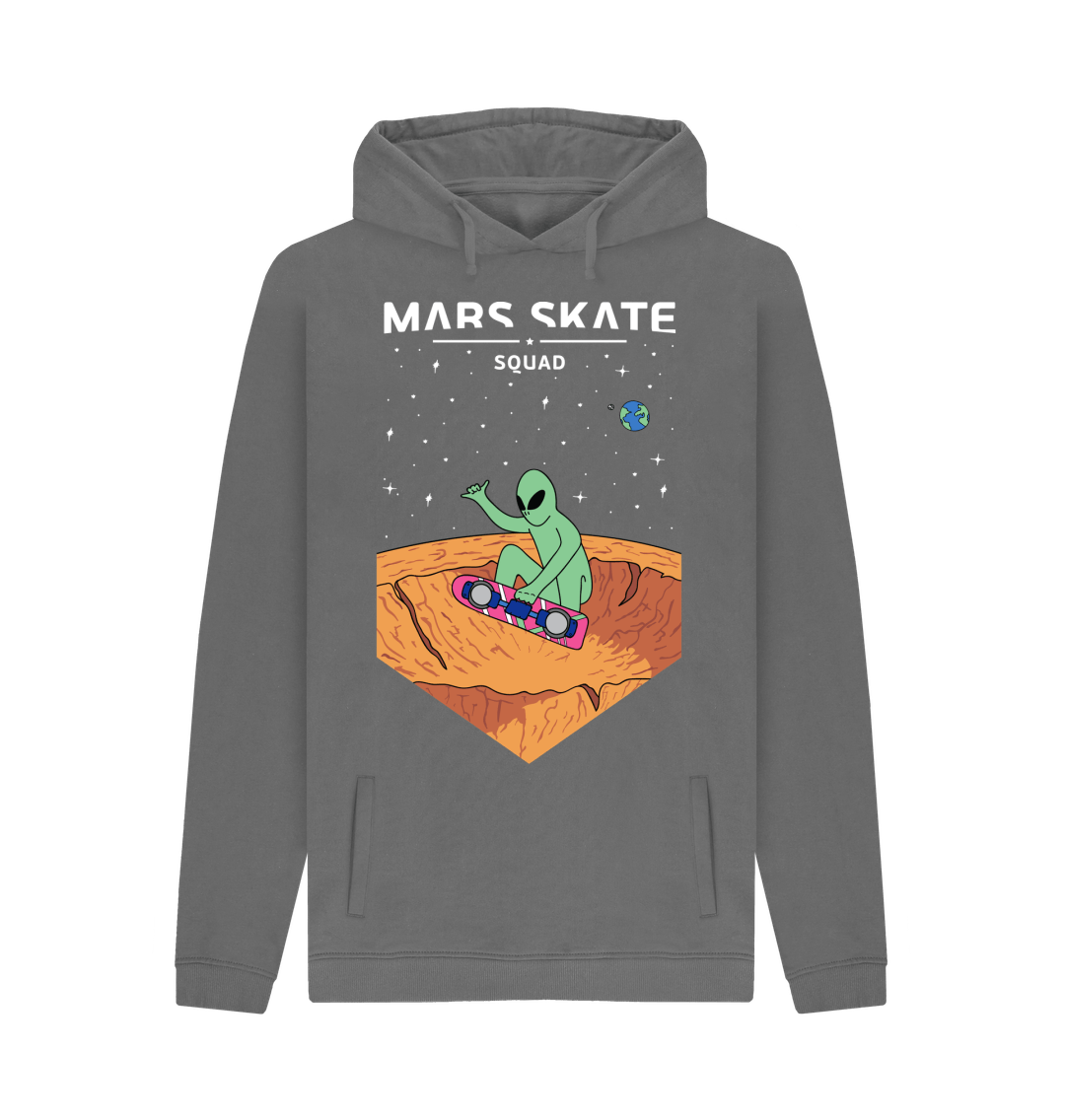 Mars Skate Squad Skater Streetwear Hoodie Slate Grey