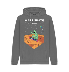 Mars Skate Squad Skater Streetwear Hoodie Slate Grey