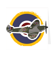 Spitfire Greetings Card White 12.5cm x 12.5cm