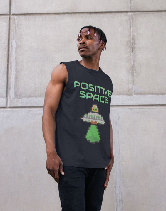 Organic Graphic Vest Tank Top Positive Space