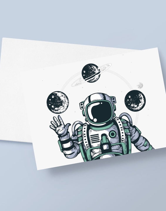 Spaceman Greetings Card