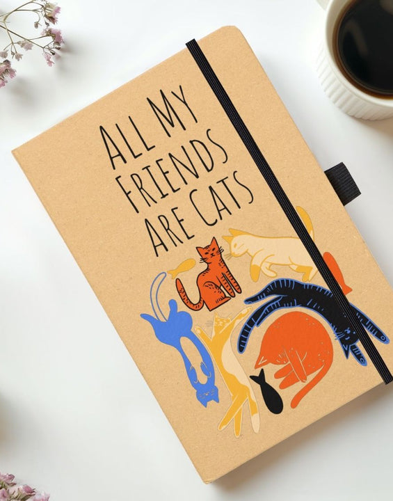 Kraft Notebook Graphic All My Friends Are Cats