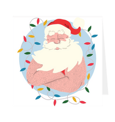 Father Christmas Greetings Card White 12.5cm x 12.5cm