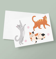 Playful Cats Greetings Card