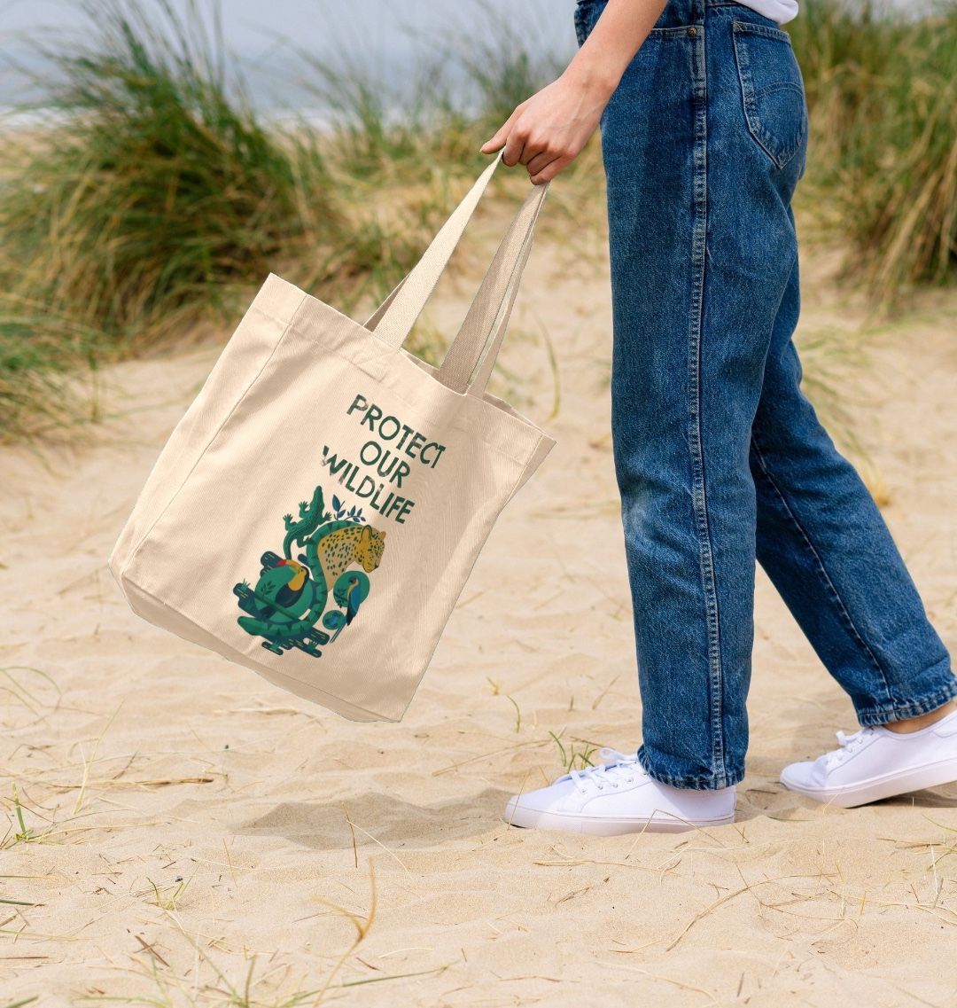 Protect Our Wildlife Organic Cotton Tote Bag