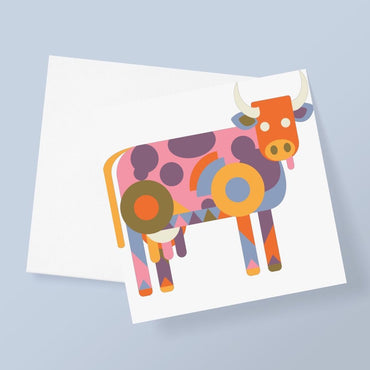 La carte de vœux Funky Cow