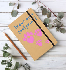 Kraft Notebook Leave Only Footprints