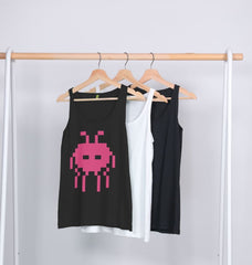 80s Retro Gamer Organic Cotton Sleeveless T Shirt