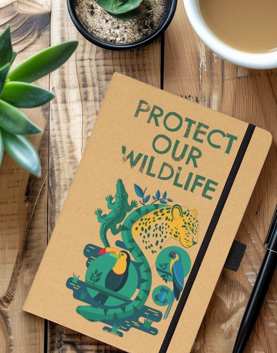 Protect Our Wildlife Kraft Notebook