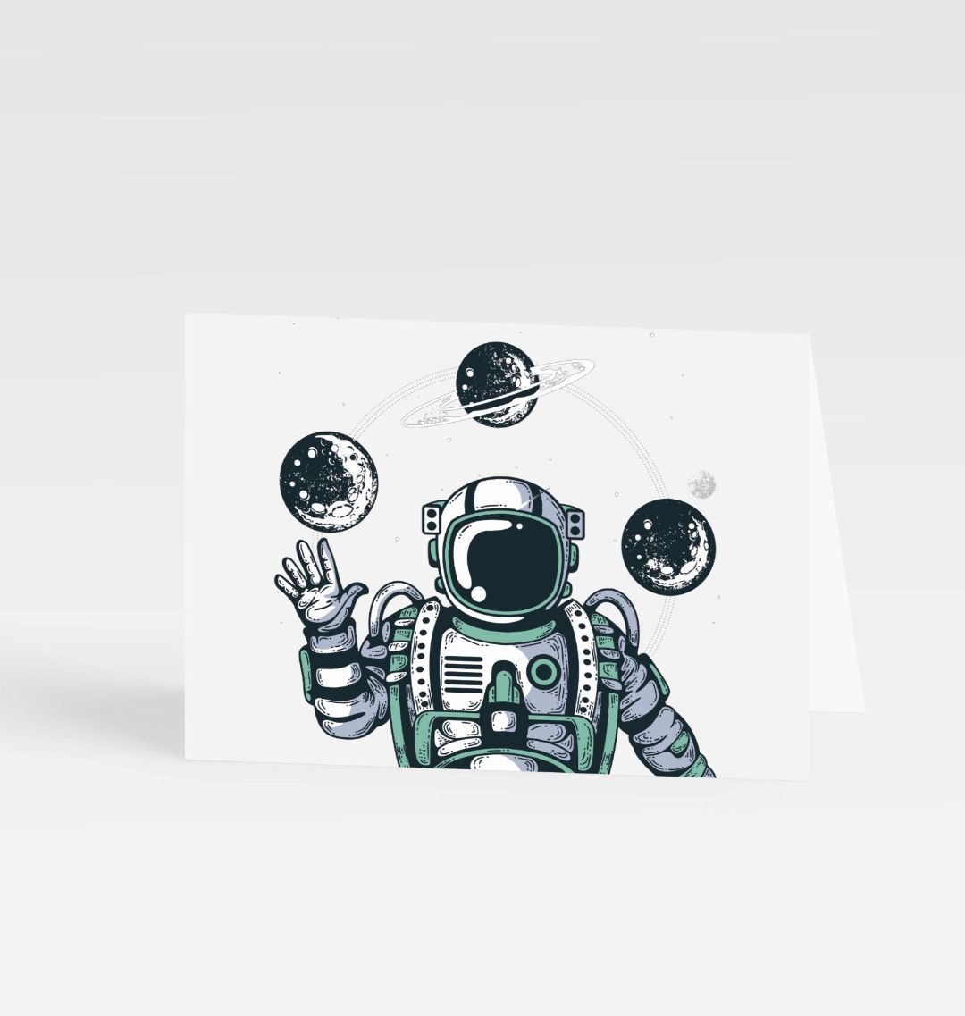 Spaceman Greetings Card