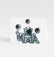 Spaceman Greetings Card