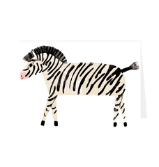 Cute Zebra Greetings Card White 5