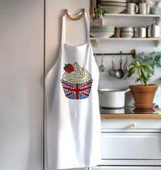 British Cup Cake Organic Cotton Kitchen Apron