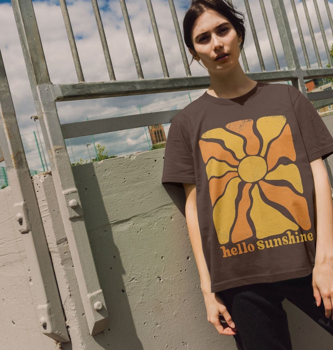 70s Retro Graphic Organic Summer T Shirt