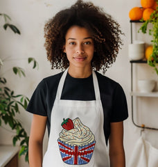 British Cup Cake Organic Cotton Kitchen Apron