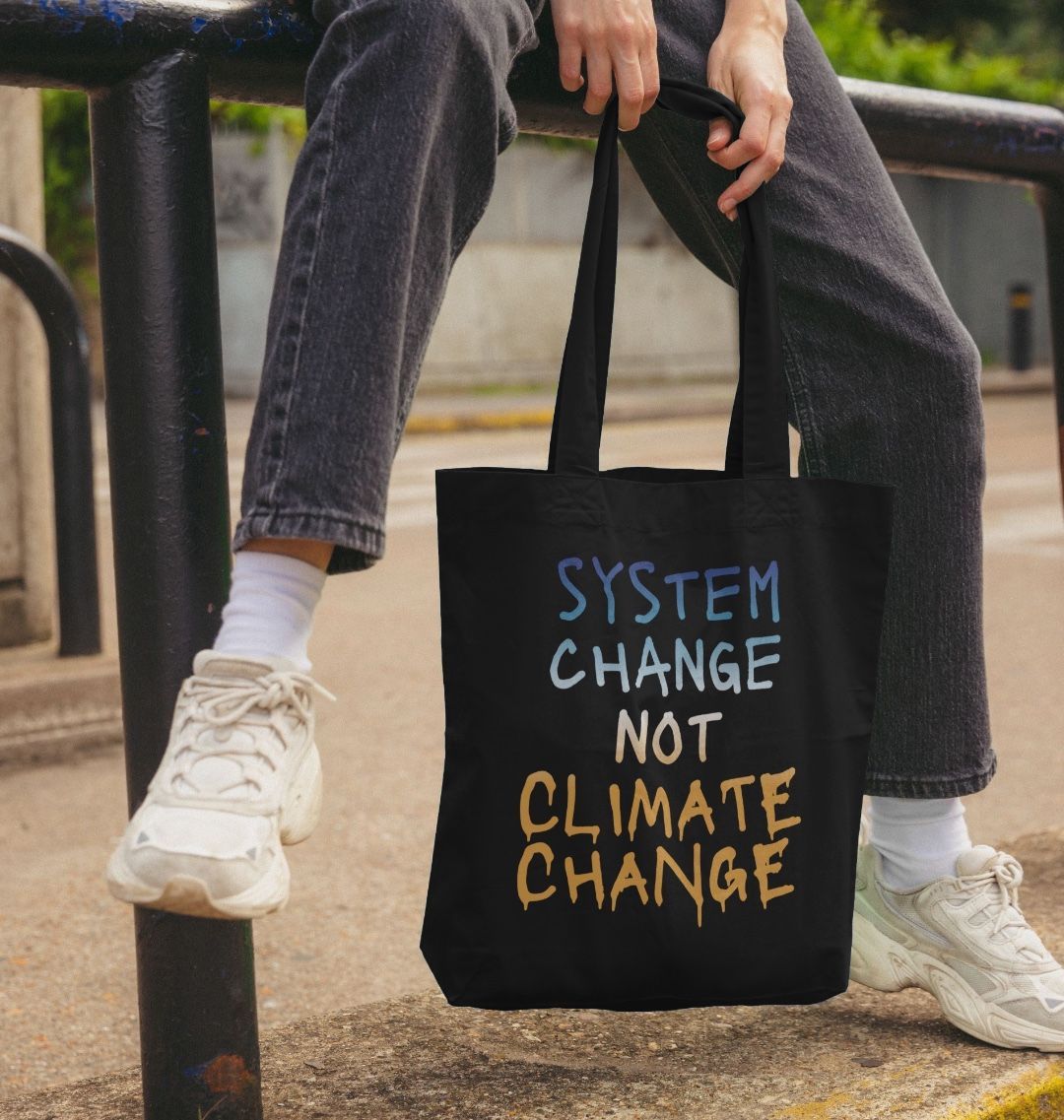 System Change Not Climate Change Tote Bag