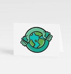 Planet In Our Hands Greetings Card