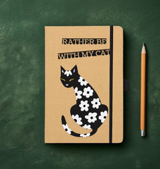 Rather Be With My Cat Kraft Notebook