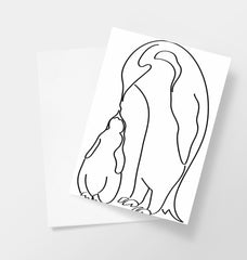 The Penguin Family Greetings Card