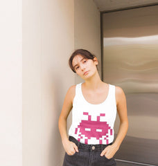 80s Retro Gamer Organic Cotton Sleeveless T Shirt