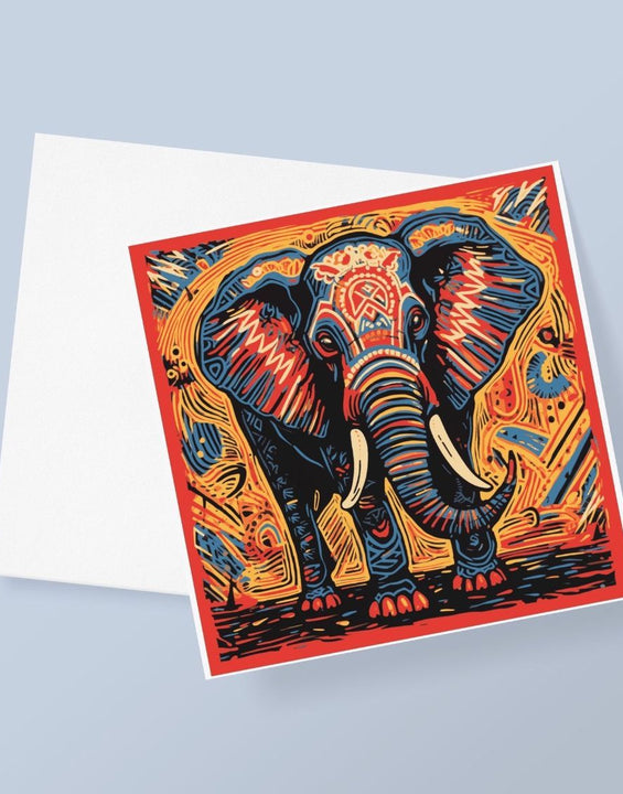 Indian Elephant Greetings Card