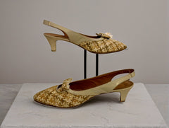 Vintage 60s Mod Slingback Shoes Heeled