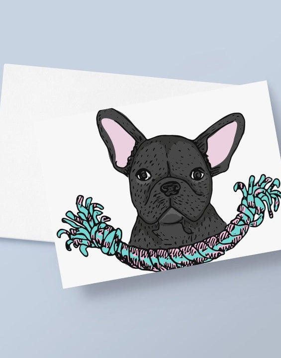 French Bulldog Greetings Card