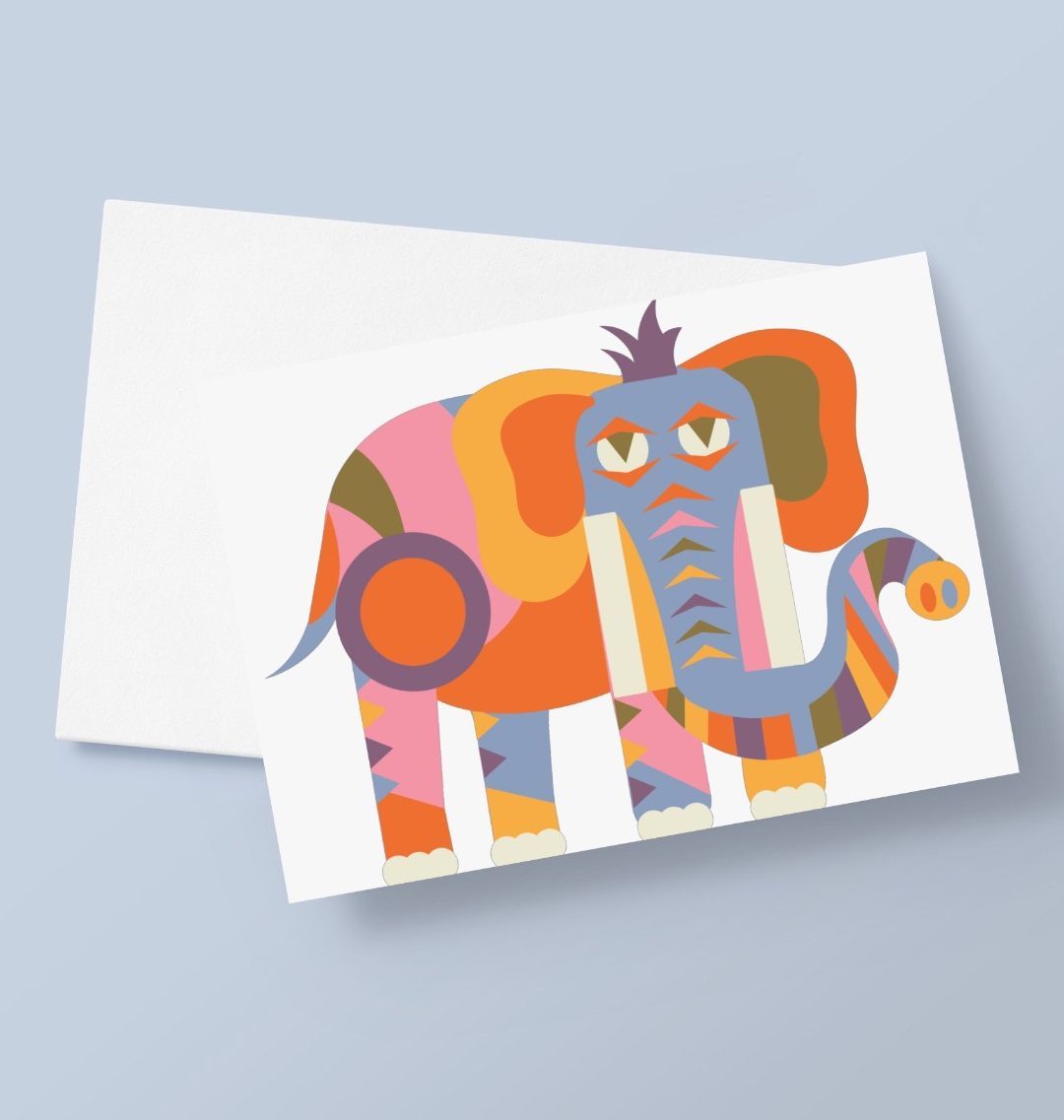 The Funky Elephant Greetings Card