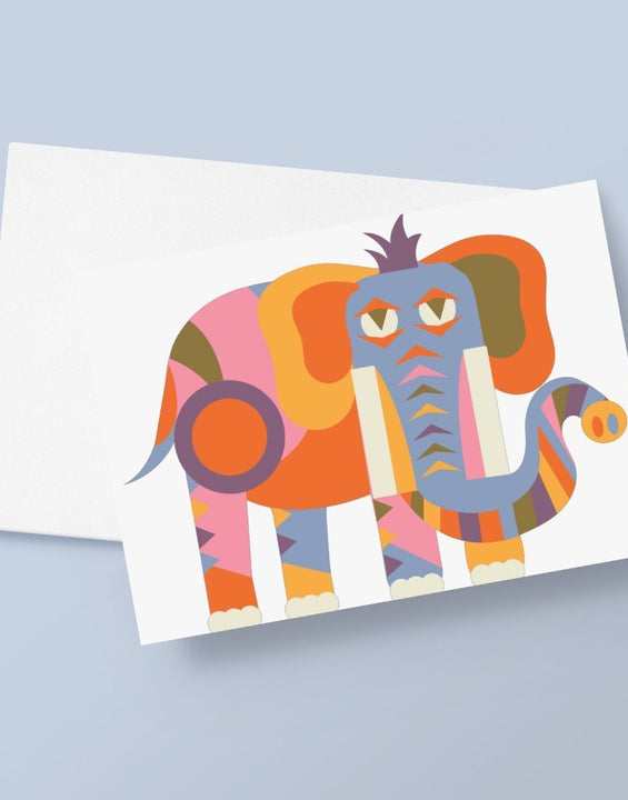 The Funky Elephant Greetings Card