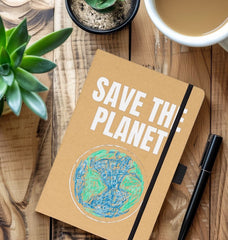 Save The Planet Kraft Notebook