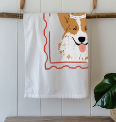 Royal Corgi Organic Cotton Tea Towel