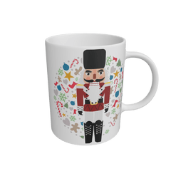 Christmas Nutcracker Ceramic Mug White One Size