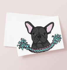 French Bulldog Greetings Card