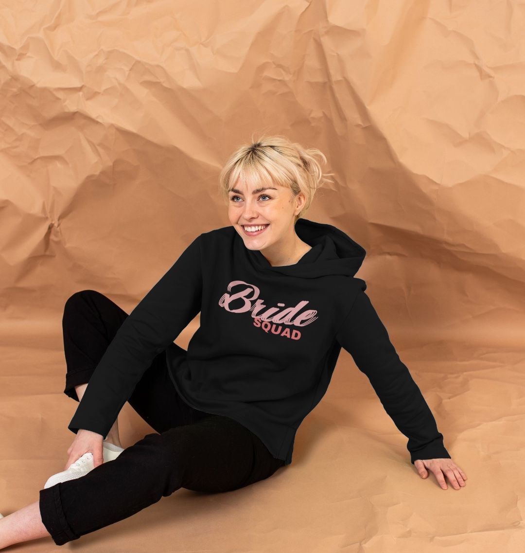 Organic Cotton Graphic Hoodie Bride Squad