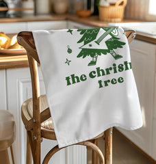 Rocking Around The Christmas Tree Cotton Tea Towel