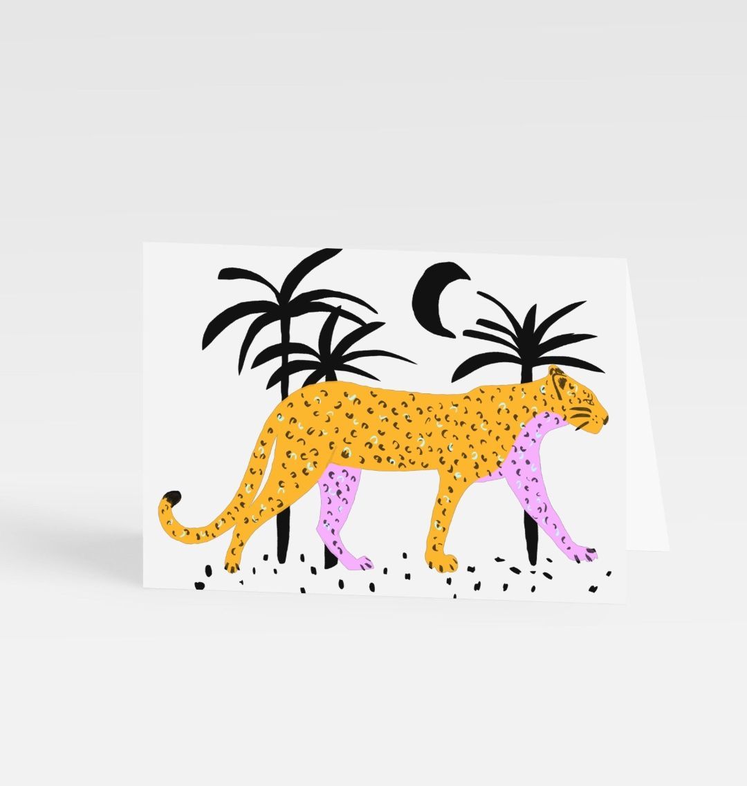 The Tropical Leopard Greetings Card