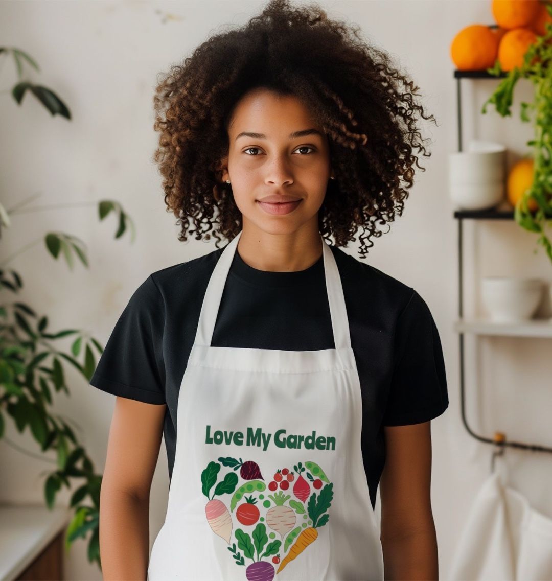 Love My Garden Organic Cotton Kitchen Apron