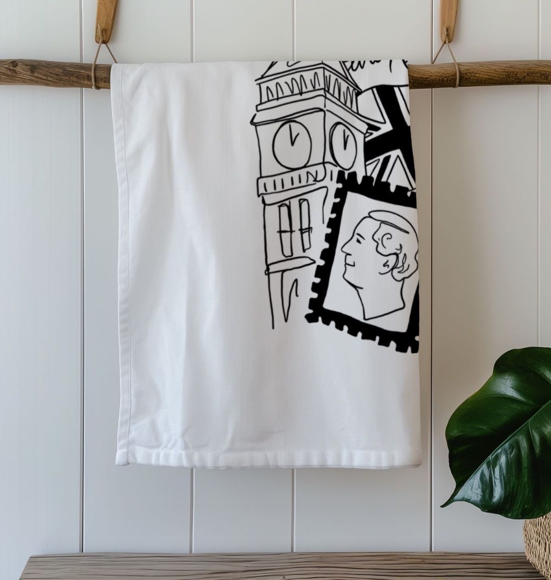 Celebrate The British Monarchy Organic Cotton Tea Towel