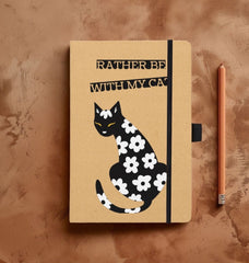 Rather Be With My Cat Kraft Notebook