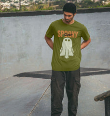 Skater Spooky Time Ghost Organic Cotton T-Shirt