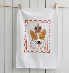 Royal Corgi Organic Cotton Tea Towel