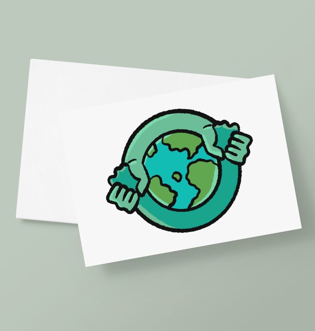 Planet In Our Hands Greetings Card