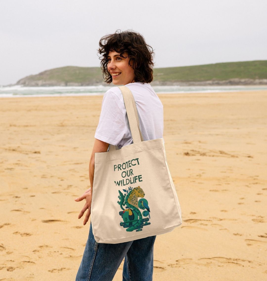 Protect Our Wildlife Organic Cotton Tote Bag