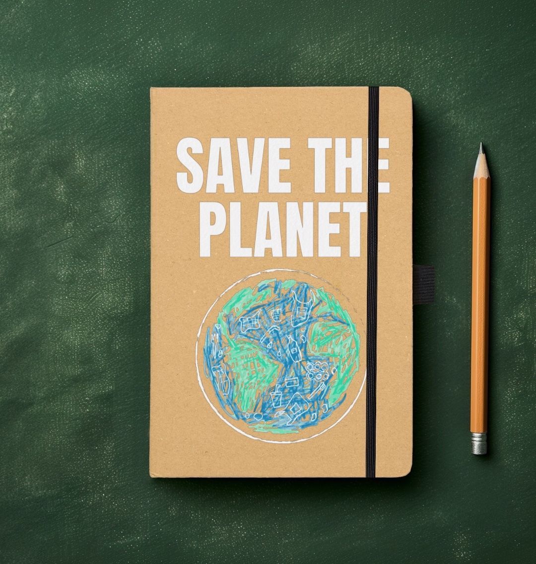 Save The Planet Kraft Notebook